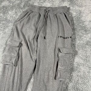 YOUNGLA Cloud Rambo Cargo Jogger Sweatpants Men's Size S Inspire Next Generation